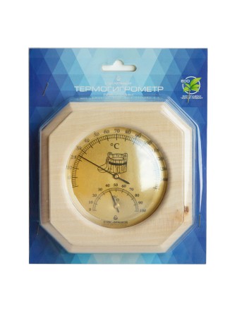 Термогигрометр для сауны Стеклоприбор ТГС-1 (термометр от 0 до +140°C, гигрометр от 0 до 100%)