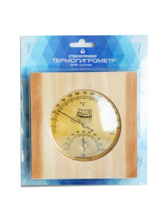 Термогигрометр для сауны Стеклоприбор ТГС-3 (термометр от 0 до +140°C, гигрометр от 0 до 100%)