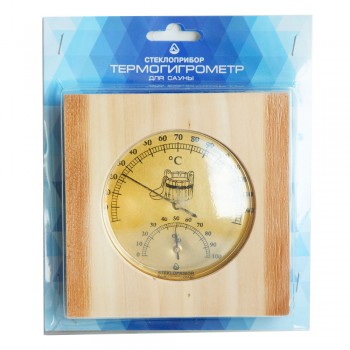 Термогигрометр для сауны Стеклоприбор ТГС-3 (термометр от 0 до +140°C, гигрометр от 0 до 100%)