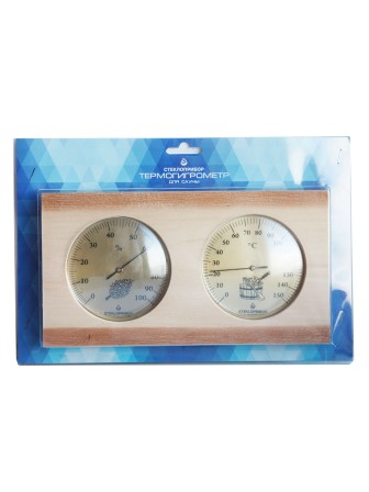 Термогигрометр для сауны Стеклоприбор ТГС-4 (термометр от 0 до +150°C, гигрометр от 0 до 100%)
