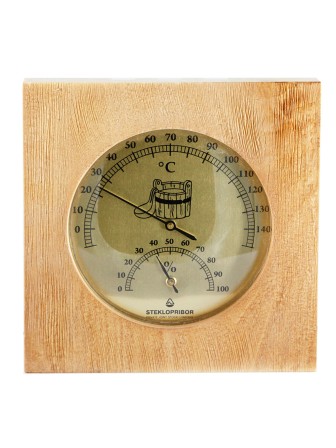 Термогигрометр для сауны Стеклоприбор ТГС-6 (термометр от 0 до +140°C, гигрометр от 0 до 100%)