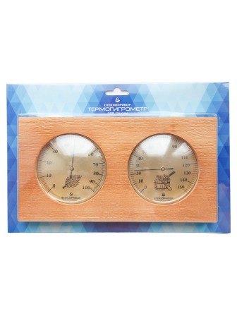 Термогигрометр для сауны Стеклоприбор ТГС-7 (термометр от 0 до +150°C, гигрометр от 0 до 100%)