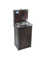 Умывальник Акватекс с нагревом воды (ЭВН), 17 л, тумба стальная, цвет медь, нержавеющая мойка