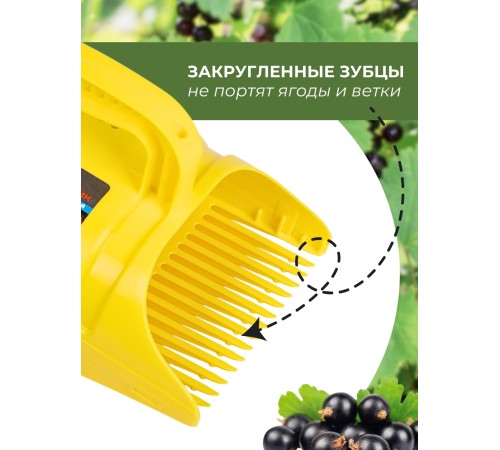 Плодосъёмник ягодный пластиковый с заслонкой Цикл
