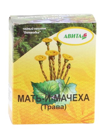 Мать-и-мачеха "Авита" 25 г при лечении бронхита, ларингита, воспалении легких