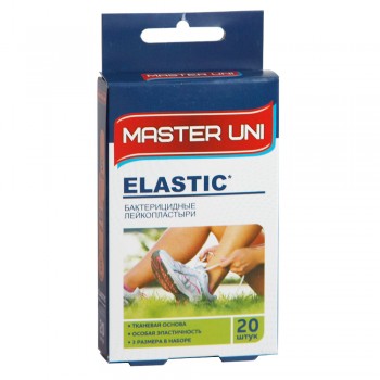 Пластырь бактерицидный классический Master Uni набор 20 шт Elastic