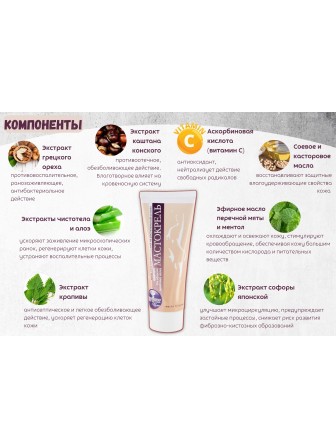 Крем-гель Мастокрель мастопатийный 75 г для области молочных желез