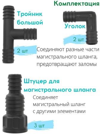 Капельный полив ЖУК 30 растений, от емкости, с таймером (автомат)