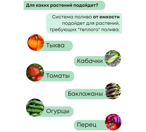 Капельный полив ЖУК 60 растений, от емкости, с таймером (автомат)