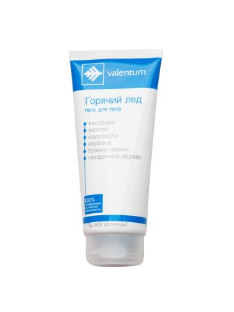 Гель для тела "Горячий лед" Valentum при травмах и болях различного происхождения, 200 мл