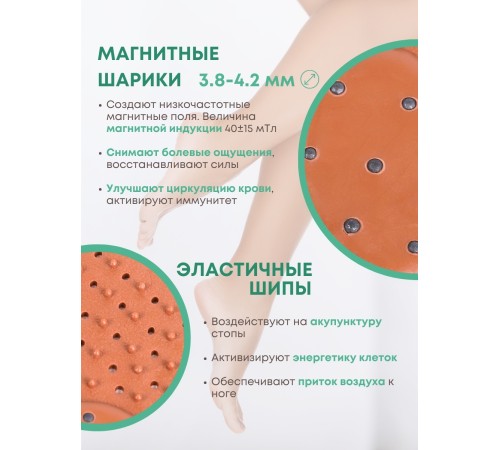 Магнитные стельки лечебные Biomag, размер 35-38