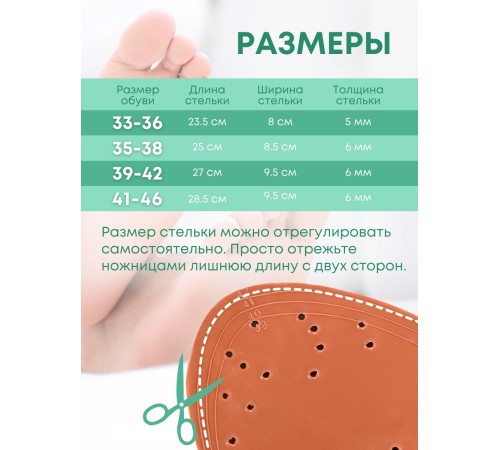 Магнитные стельки лечебные Biomag, размер 35-38