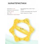Массажер ЛАПОНЬКА-6 желтый с ручкой, 6 массажных элементов с шипами
