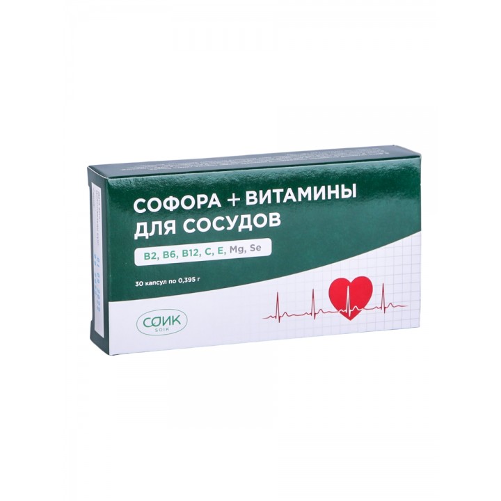 БАД Фитокомплекс "Софора + Витамины для сосудов" 30 капс. х 0,2 г