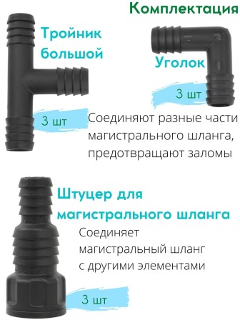 Капельный полив ЖУК 60 растений, от емкости