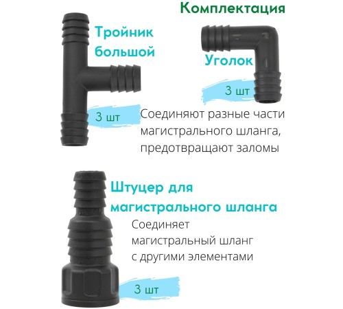 Капельный полив ЖУК 60 растений, от емкости