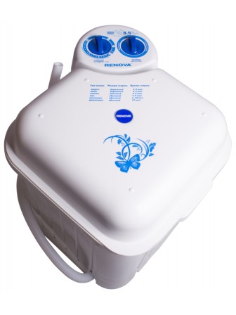 Стиральная машина RENOVA WS-35E загрузка 3,5 кг/таймер/3 режима стирки