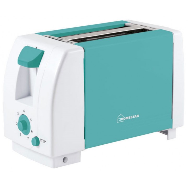Тостер HOMESTAR HS-2002 бирюзовый, 750 Вт
