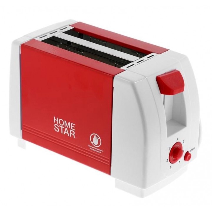 Тостер HOMESTAR HS-2002 коралловый, 750 Вт