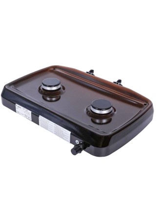 Плитка газовая GEFEST ПГ-700-02 двухконфорочная коричневая