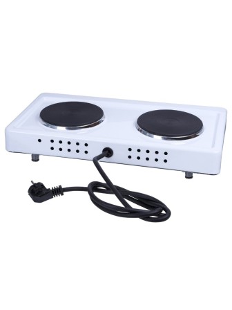 Плитка электрическая Мечта-211Ч 2 конфорки белая (2 закрытых ТЭНа, чугун) 2 кВт, Златоуст