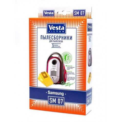 Комплект пылесборников VESTA SM07 SAMSUNG 5 шт. бумажные