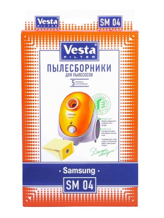 Комплект пылесборников VESTA SM09 SAMSUNG 5 шт. бумажные
