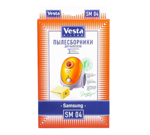 Комплект пылесборников VESTA SM09 SAMSUNG 5 шт. бумажные Комплект пылесборников VESTA SM09 SAMSUNG 5 шт. бумажные