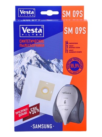 Комплект пылесборников VESTA SM09S SAMSUNG 4 шт. синтетические