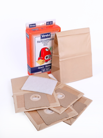 Комплект пылесборников VESTA BS02 бумажные для Bosch и Siemens