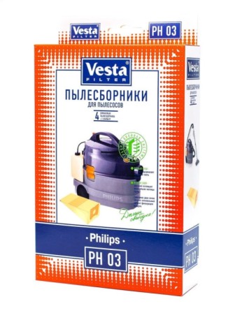 Комплект пылесборников VESTA PH03 PHILIPS 5 шт. бумажные