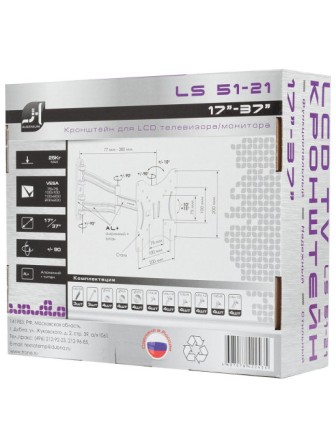 Кронштейн TRONE LS 51-21 LCD 17"-37" наклон/поворот