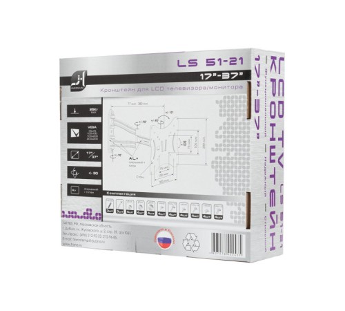 Кронштейн TRONE LS 51-21 LCD 17"-37" наклон/поворот