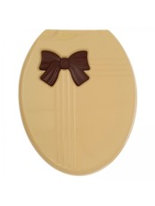 Сиденье для унитаза Комфорт Люкс РП-811 жесткое, бежевый/коричневый