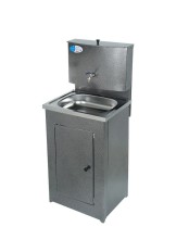 Умывальник садовый Акватекс (без ЭВН), цвет тумбы серебро, нержавеющая мойка