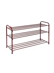 Подставка для обуви 3 полки 80 см, цвет медный антик