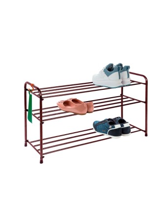 Подставка для обуви 3 полки 80 см, цвет медный антик