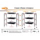 Этажерка с тремя корзинами Ладья 2 К, черная, на колесиках, Э322Ч