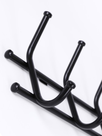 Вешалка Норма 5 черная металлическая, 5 крючков
