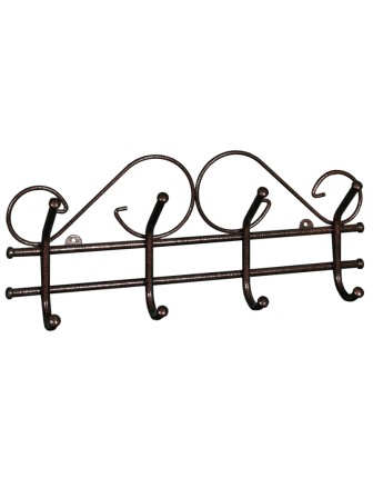 Вешалка настенная в прихожую ЗМИ "Ажур 4", цвет медный антик