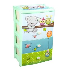 Комод пластиковый детский Мульти-пульти М2265, 4 ящика