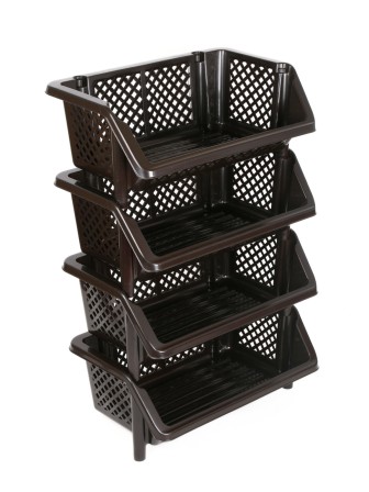 Этажерка для хранения Универсал М6530, 4 полки, коричневая