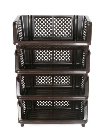 Этажерка для хранения Универсал М6530, 4 полки, коричневая