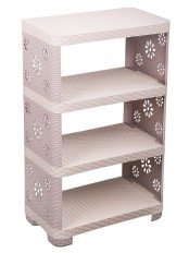 Этажерка Плетенка М2552 №2, 4 полки, какао