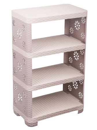 Этажерка Плетенка М2552 №2, 4 полки, какао