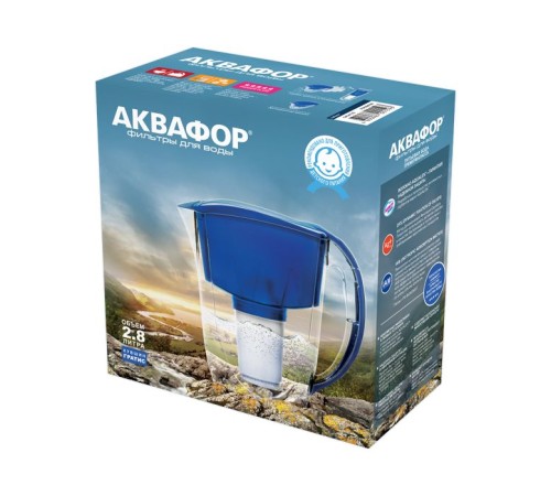 Фильтр для воды Аквафор Гратис синий, кувшин 2,8л