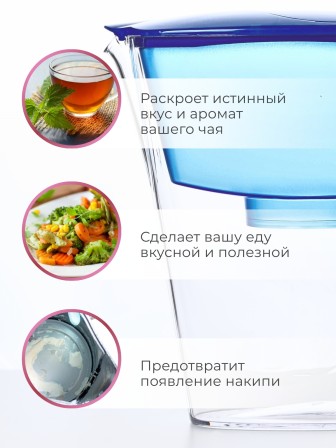 Кувшин-фильтр для очистки воды Аквафор Ультра синий 2,5 л