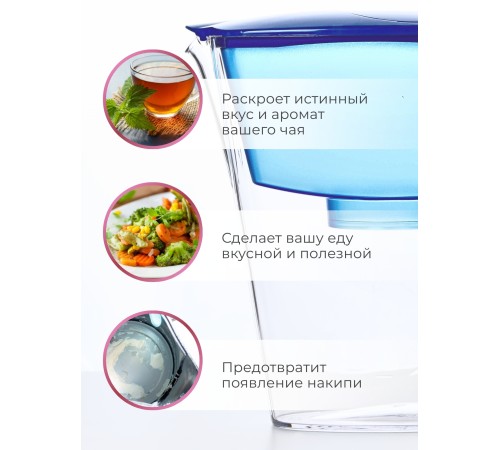Кувшин-фильтр для очистки воды Аквафор Ультра синий 2,5 л
