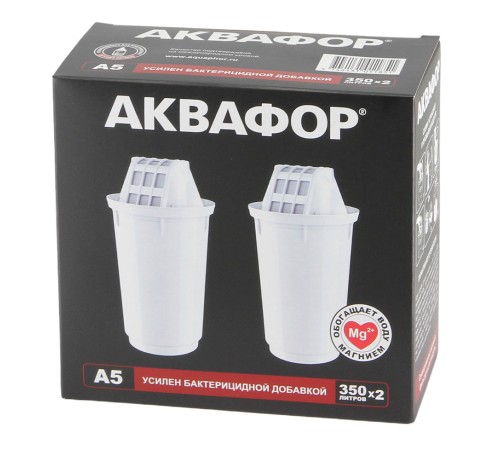 Картридж к фильтру Аквафор A5 набор 2 шт, ресурс каждого 350 л