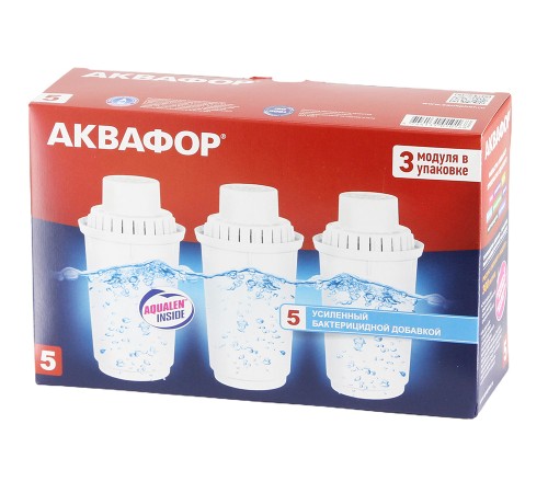 Набор кассет Аквафор B5 (В100-5) 3 шт. ресурс 300 л